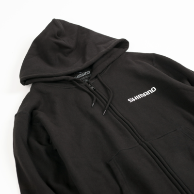 SHIMANO 　XEFO フード付きパーカー XL SHIMANO Big Logo Zip-up Hoodie – Black | シマノショップ